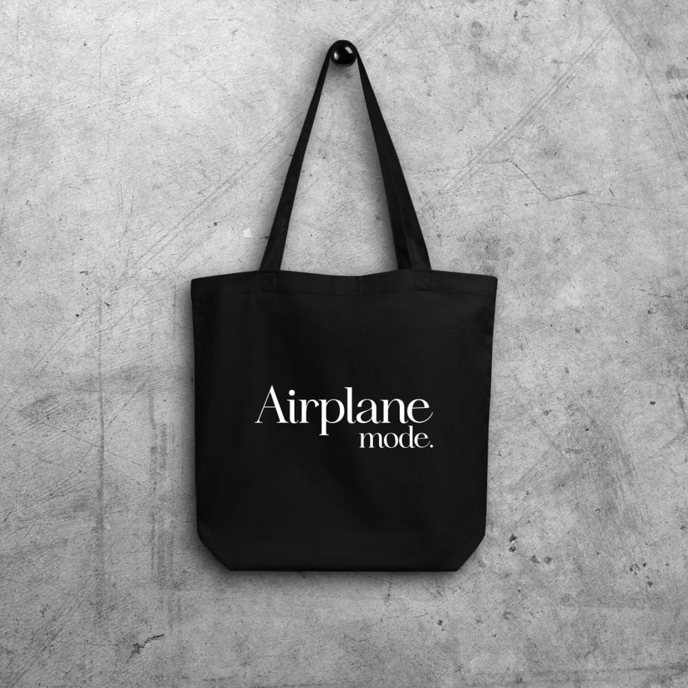 Airplane mode totebag hanging