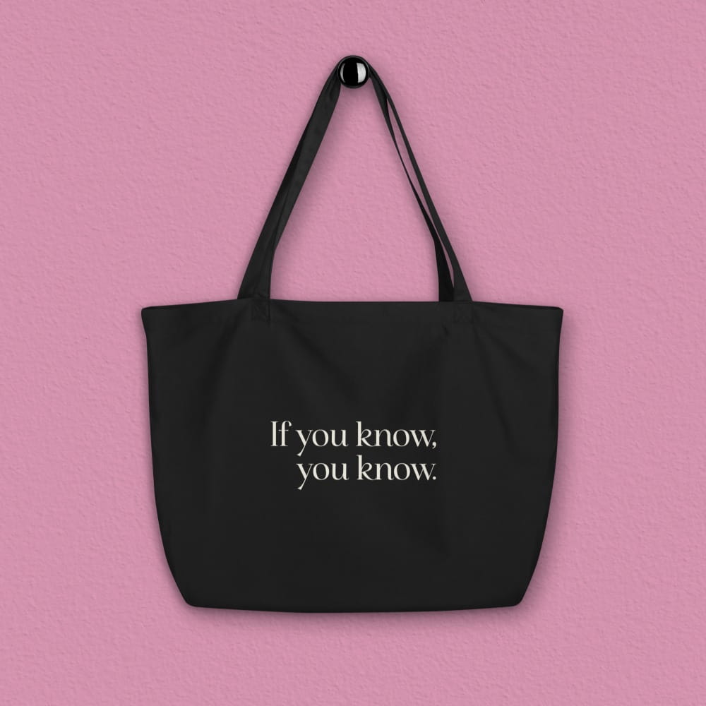 Totebag LG IfyouKnow hanging