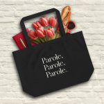 Large Statement Tote | Parole, Parole, Parole