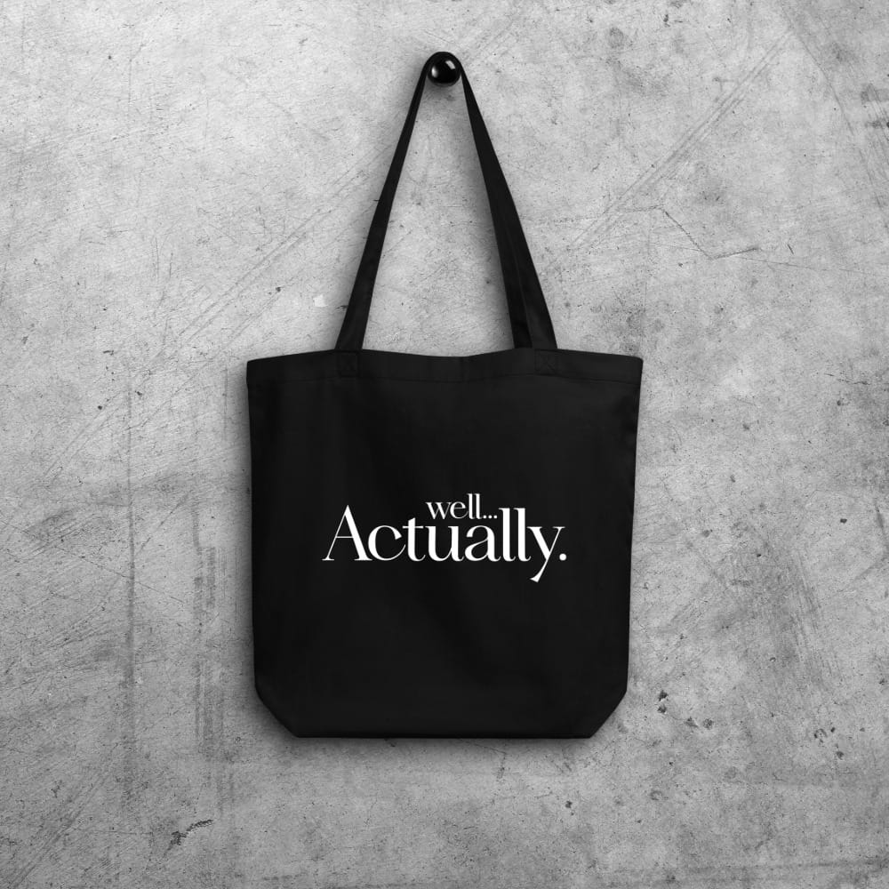 Wellactually totebag hanging