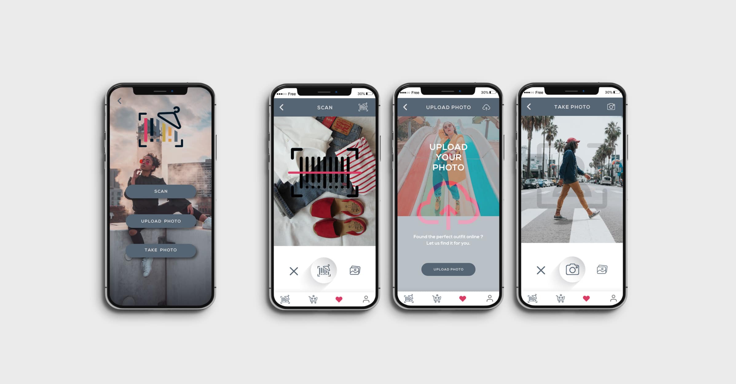 Scanstyle mockup screens